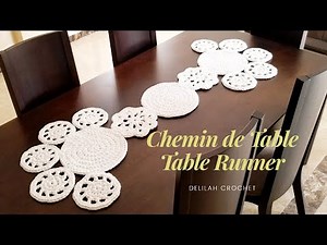 How to crochet a table runner with t-shirt yarn easy tutorial