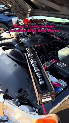 Stage 3 cam package installed 2002 GMC Sierra🔥🔥🔥 • #houston #sierra #gmc #racing #performance #v8 #viral #fyp #show #black #trokiando