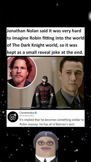 Jonathan Nolan said Robin was never meant to fully exist in The Dark Knight universe #batman