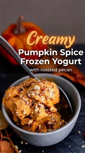 Creamy Pumpkin Spice Frozen Yogurt