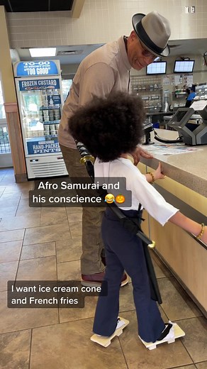 Father and Son Afro Samurai Fun at Culver’s