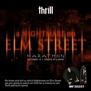 It's Friday the 13th today and we're giving away premium items from Thrill! SHARE this post and tell us which Nightmare on Elm Street are you watching today on Thrill! You must Like the SKYcable Fanpage to be eligible to win. Winners will be announced next week. | SKY