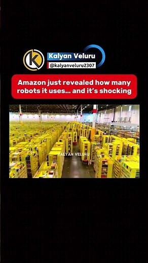 Over 1 MILLION Robots Work Inside Amazon Warehouses 🤯. #kalyanveluru