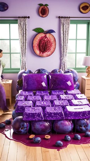 Plum Keyboard Bed #aiasmr #satisfyingvideo #aiart #asmr #fyp
