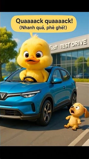 Funny Duck Test Drives a VinFast Car