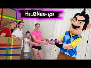 Hello Neighbor in Real Life Steals Our Clickeez Toys!!