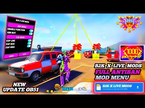OB51 UPDATED B2K X LIVE MODS | FULL ANTI BAN MOD MENU | AIM BOT | ALL DEVICE WORKING FULL SAFE
