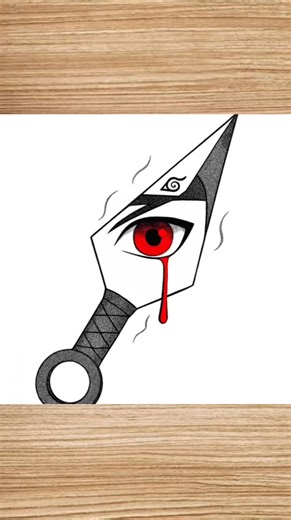 How to Draw Naruto Eye with Kunai | #Naruto #NarutoShippuden #NarutoDrawing #NarutoEye #Kunai #kunai | EZY Draw