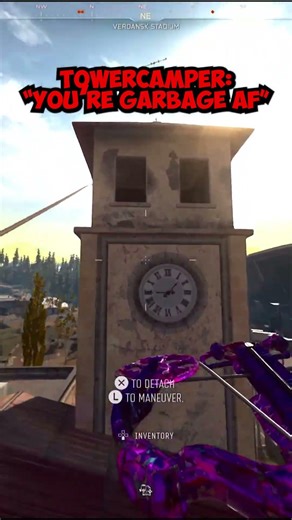 How can you say this while camping a tower?? 🤣 #callofduty #warzone