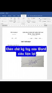 31K views · 274 reactions | chèn chữ ký tay word Bí Kíp tin học văn phòng đỉnh cao P2  ✨  ☄ #phimtatword #phimtatexcel #sachexcel #sachword | Tin học Excel | Facebook