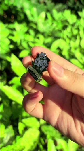 Sample showcase: Floral custom soft enamel pins with gold plating.