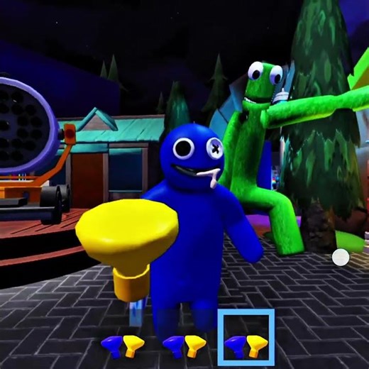 What If I Playing as Blue & Green Monster In Rainbow Friends funny moments #rainbowfriends #roblox