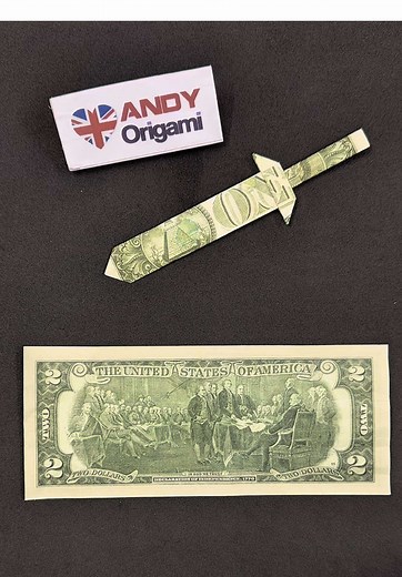 Easy Dollar Bill Origami Sword Tutorial