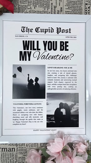 Custom Valentine's Newspaper Template for Your Loved One