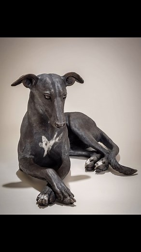3.6K views · 572 reactions | Greyhound dog sculpture, 2016. I have sculpted quite a few sighthounds through the years; here’s Freya, a gorgeous greyhound I sculpted along with her friend, Ghost. #greyhound #greyhoundsofinstagram #whippet #whippetlove #sculpture #animalsculpture #ceramicsculpture #sculpt #dogportrait #nickmackman | Nick Mackman Animal Sculpture | Facebook