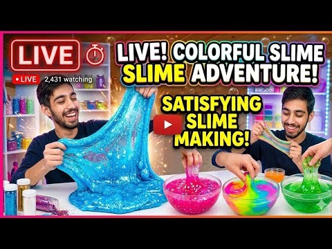Slime making and fun🤩🤗💞