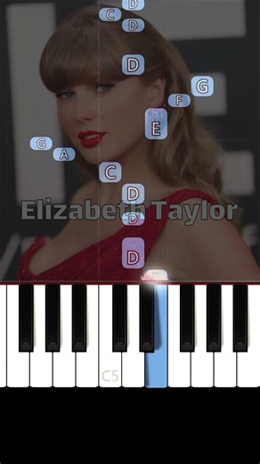 Elizabeth Taylor - Taylor Swift | EASY Piano Tutorial #piano#pianocover #taylorswift #pianotutorial
