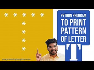 Python Program to Print Pattern of Letter T || Pattern Programming