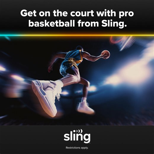 Get on the court with pro basketball from Sling — plus news, entertainment and more. | Sling TV