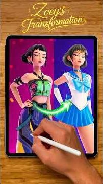Zoey Reimagined 💧 Demon Hunter to Sailor Mercury Transformation!