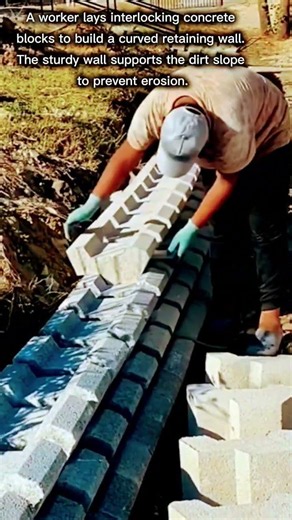 Building a Retaining Wall With Interlocking Concrete Blocks