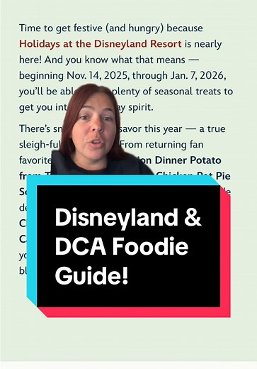 Holiday Foodie Guide for Disneyland & Disney California Adventure