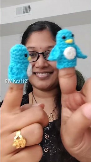 🐧Storytime & Gifts Crochet Penguin Finger Puppet