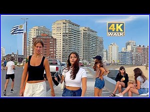 【4K】WALK Emir Beach Punta del Este URUGUAY UY Travel vlog