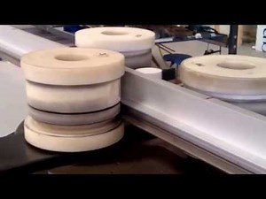 Bending machine profile aluminum hydraulic testing working.