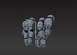 Heavy Cyborg Arms - Customization Kit for Sci-Fi Miniatures