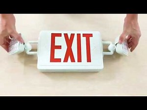 COMBOLG-R - Red LED Exit Light (Exit Sign + Emergency Light Combo) from the Exit Light Co