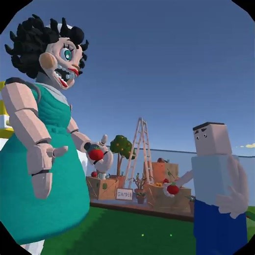 Me and circus baby and Nurse Dollie Dollie and me planting together