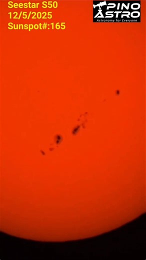 Sun on Dec 5, 2025- Seestar S50 Telescope #PinoAstro