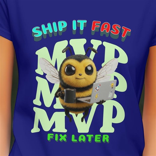 Coding Bee PNG - Ship It Fast MVP Fix Later - Developer Digital Download - Etsy