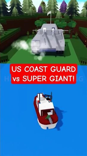 Roblox Build a Boat for Treasure US Coast Guard Patrol Boat vs Super Giant Tank! #babft #roblox