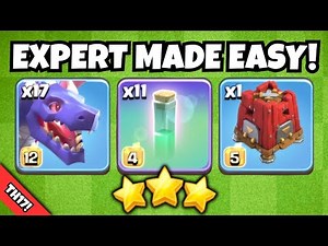 Even NOOBS can DOMINATE Expert Mode with this Dragon Attack! | Clash of Clans