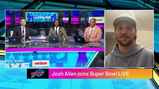 Josh Allen joins 'Super Bowl Live' to discuss injury and new HC in 2026