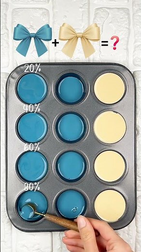 Blue + Cream Color Mixing Magic ✨ 4 Calm & Trendy Shades You’ll Love #colormixing #colorpalette