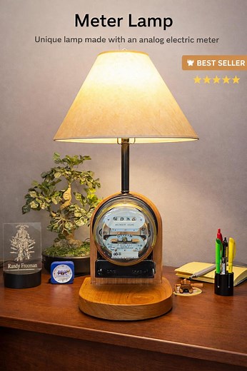 Rustic Vintage Meter Lamp With Working Watt Hour Meter Gift for Lineman Electrician - Etsy