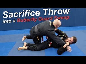 How To Use a Butterfly Guard Sweep as a Takedown in BJJ