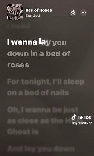 Bed of Roses - Bon Jovi Lyrics