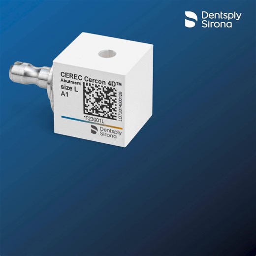 The CEREC Cercon 4D™ Abutment Block has it all: the most esthetic, realistic look on the market, the proven strength of zirconia, and 2-in-1 performance for hybrid abutments or screw-retained hybrid abutment crowns. | Dentsply Sirona | Facebook