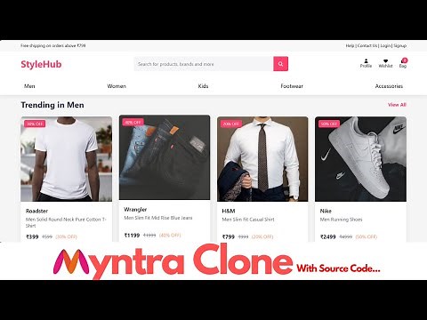 Myntra Clone using HTML, CSS & JavaScript | Build a Responsive E-commerce Website | Myntra Clone