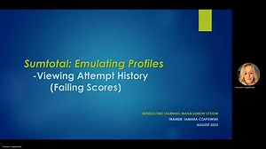 SumTotal Training Emulate to View Attempt History