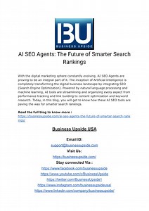 AI SEO Agents_ The Future of Smarter Search Rankings - SlideServe
