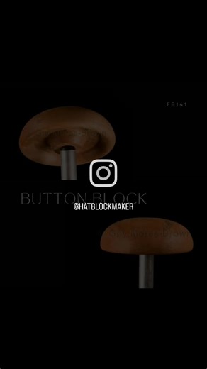 New button hat block with a hollowed underside that allows you to pin under and get a nice neat finish #millinery #hatblocks #hatmaking #crafts