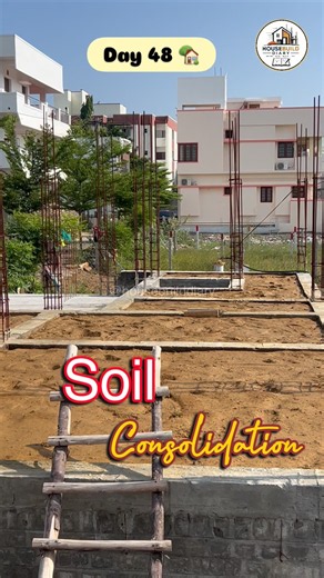 Day 48 -“Basement soil consolidation completed ✅ Now the basement is ready for flooring.”