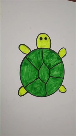 How to draw a turtle step by step. Easy turtle drawing. #turtledrawing #easydrawing #drawingideas