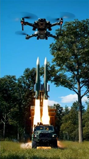 Military Missile Launch with Giant Drone | Cinematic Explosion Scene#ai #military #viral #shorts