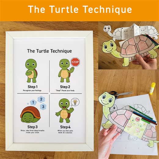 The Turtle Technique Printable | Calm Down Strategy for Kids | Emotional Regulation Activity - Etsy